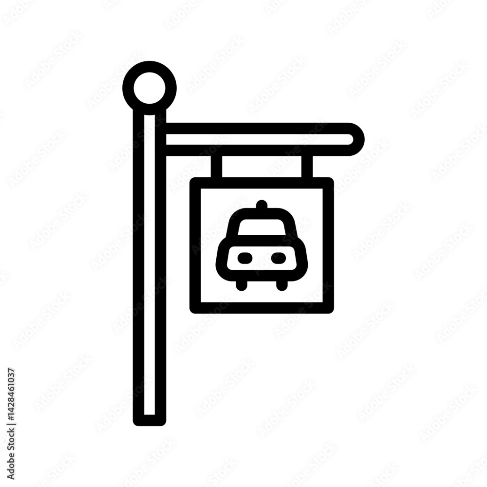 Taxi Signal icon vector image. Suitable for mobile apps, web apps and print media. Taxi Signal icon vector image. Suitable for mobile apps, web apps and print media.