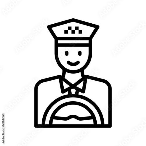 Taxi Driver icon vector image. Suitable for mobile apps, web apps and print media.