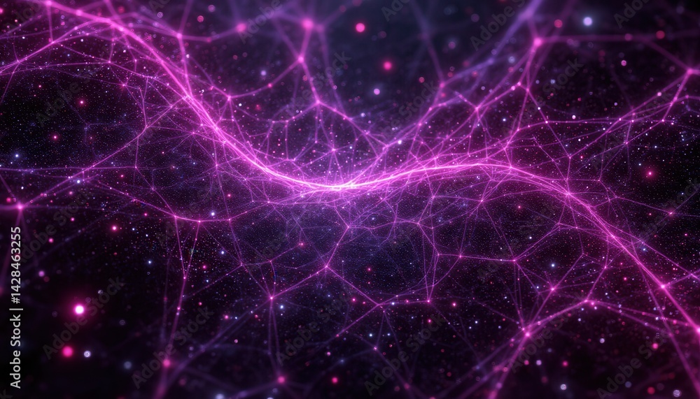 Obraz premium Dynamic Digital Fractal Art Abstract Universe Stock Photo Colorful Environment Close-Up View Visual Concept