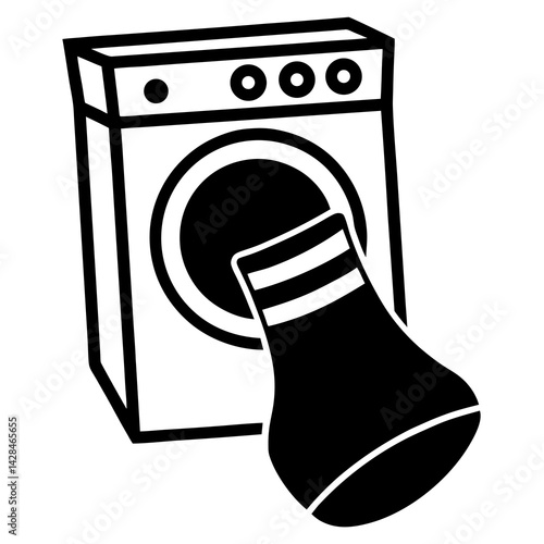 sock-in-washer vector 