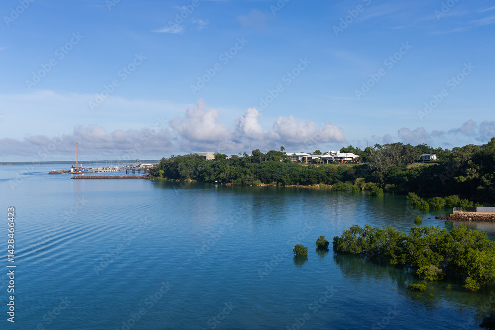 Fototapeta premium Beautiful ocean view from Darwin Esplanade, Australia.