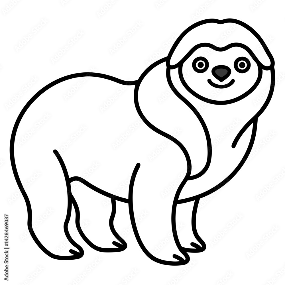 Lazy Sloth Line Art Lazy Sloth Line Art