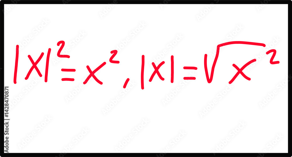 Obraz premium math formula, Inequality with Absolute Value, Properties of absolute value, basic calculus