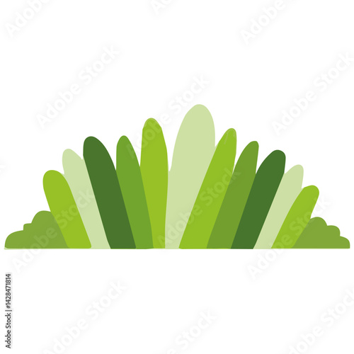 Hand drawn shrub bush shrubbery tree. set of garden plant element. Eco element