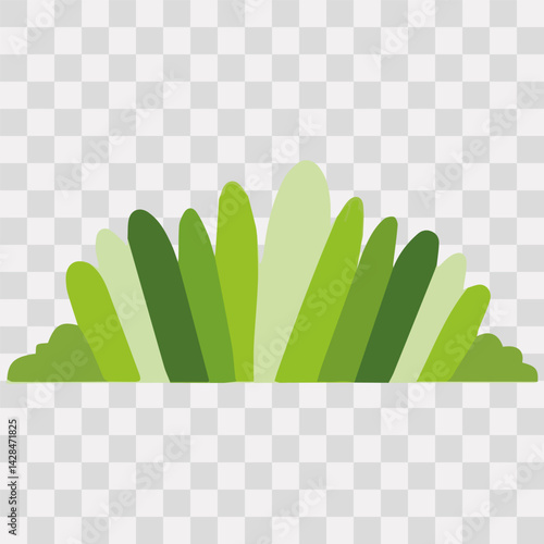 Hand drawn shrub bush shrubbery tree. set of garden plant element. Eco element