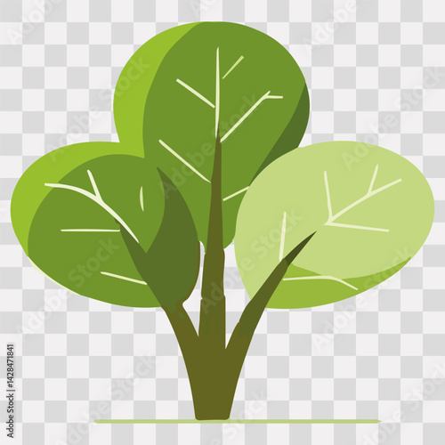 Hand drawn shrub bush shrubbery tree. set of garden plant element. Eco element