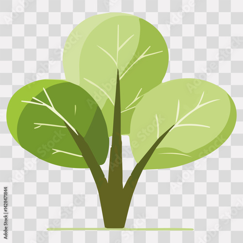 Hand drawn shrub bush shrubbery tree. set of garden plant element. Eco element