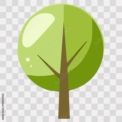 Hand drawn shrub bush shrubbery tree. set of garden plant element. Eco element