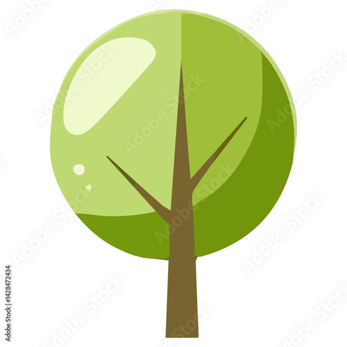 Hand drawn shrub bush shrubbery tree. set of garden plant element. Eco element