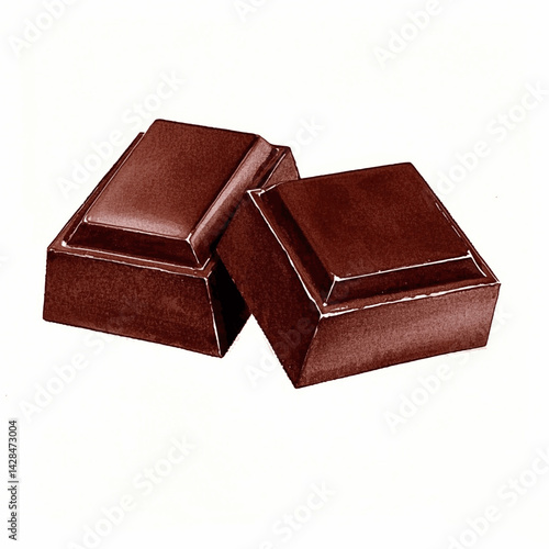 Molten strokes chocolate isolated watercolor vector illustration svg  