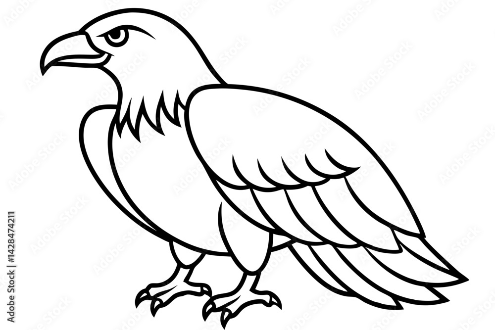 Obraz premium Majestic Eagle Outline