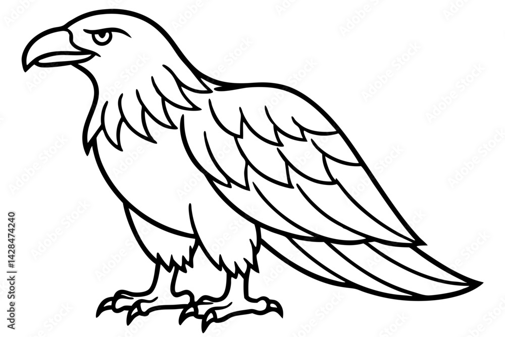 Majestic Eagle Outline Majestic Eagle Outline