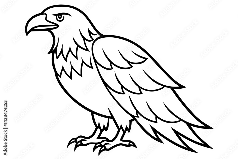 Obraz premium Majestic Eagle Outline