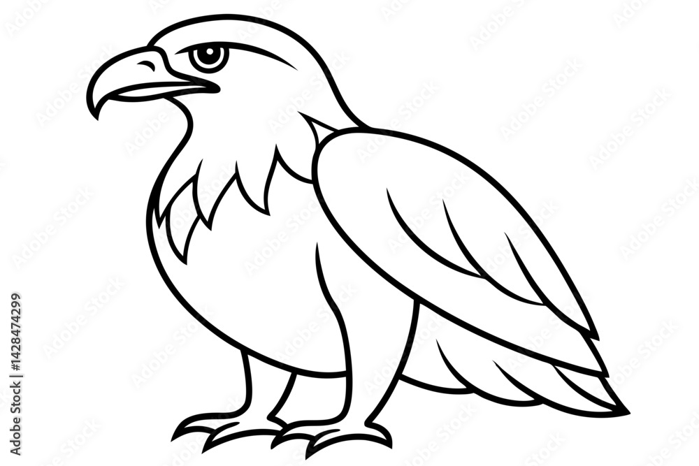 Fototapeta premium Majestic Eagle Outline