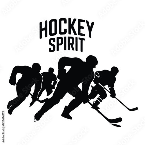 Hokey players vector on a white background