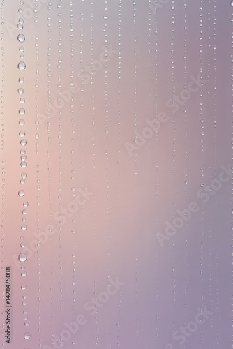A Mesmerizing Display of Falling Water on a Soft Gradient Purple Background with Shimmering Glow  

