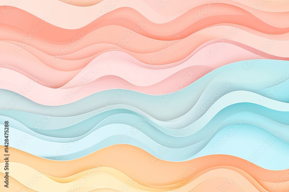 Pastel Waves Abstract Background Pastel Waves Abstract Background