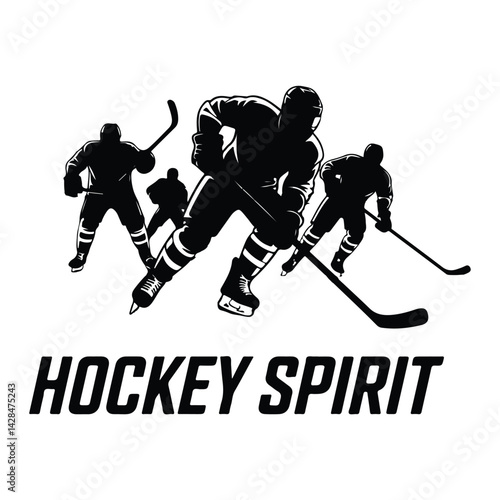 Hokey players vector on a white background