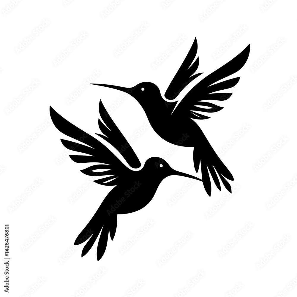 Obraz premium Hummingbird silhouette