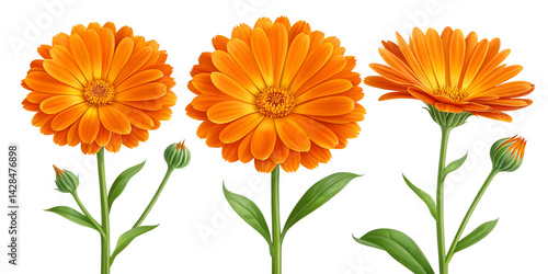 Beautiful Marigold PNG – Yellow Flower Transparent Background Image