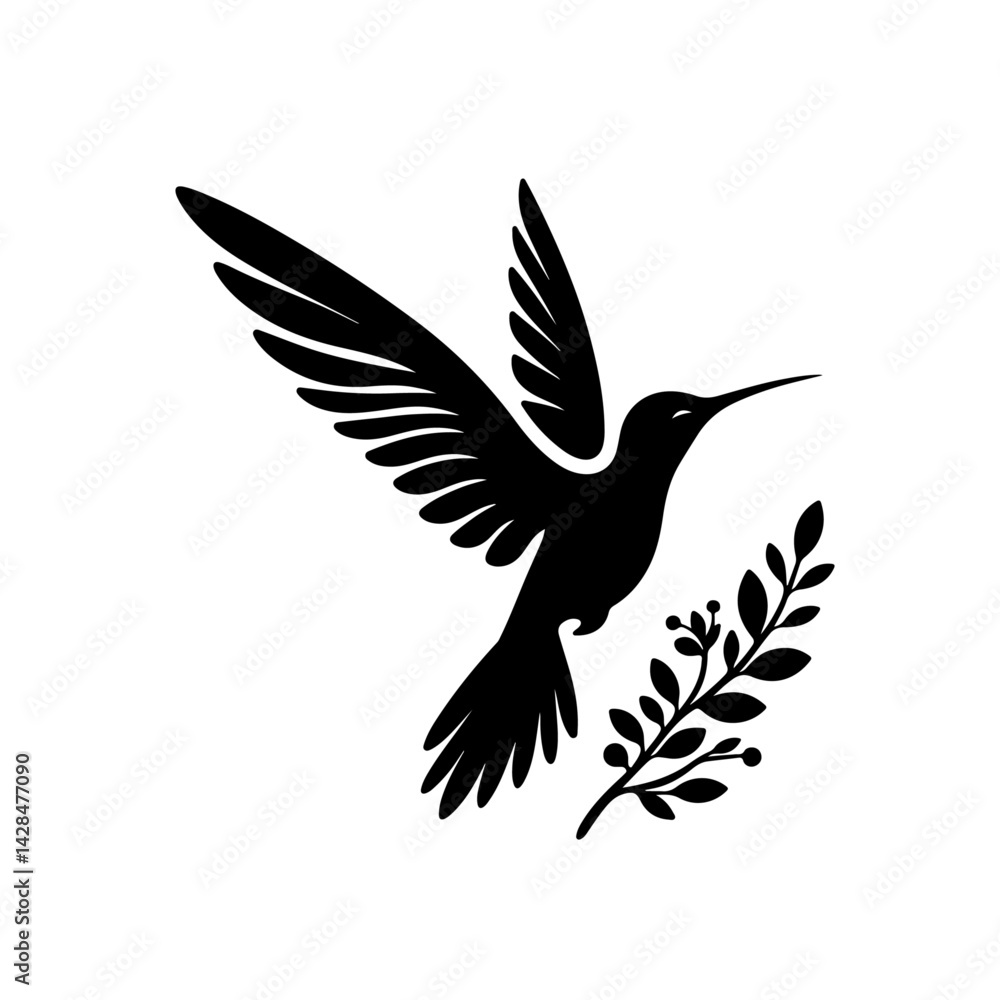 Obraz premium Hummingbird silhouette