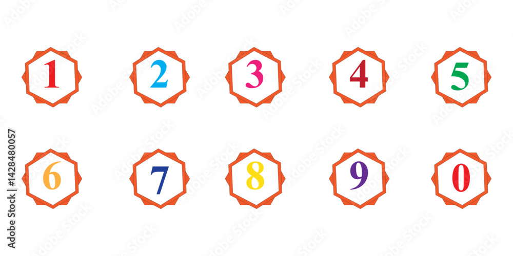 Colorful Numbers Learning Chart Colorful Numbers Learning Chart