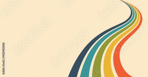 abstract rainbow retro background