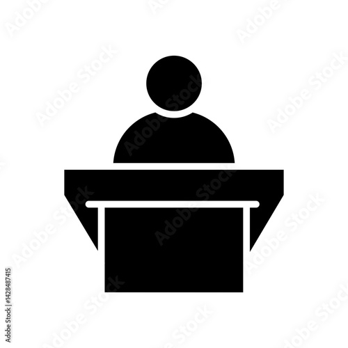 Court Hearing Vector Icon