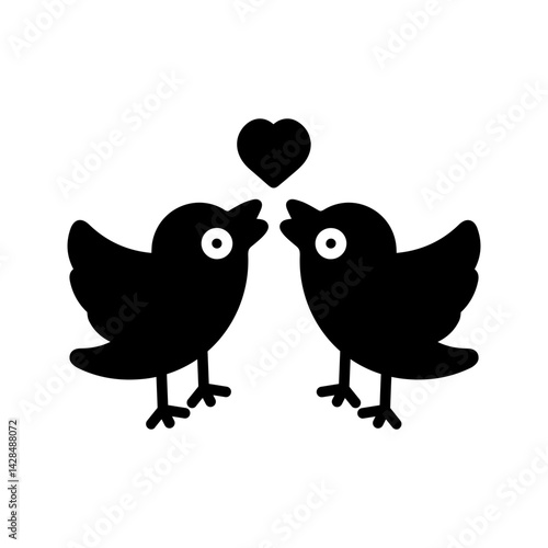 Lovebirds Vector Icon