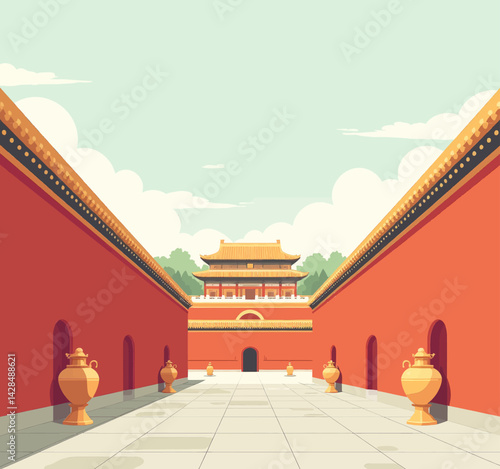Forbidden City walls, Beijing, China
