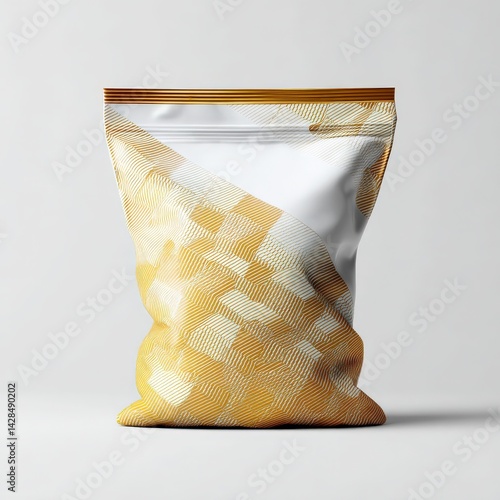 Abstract Design on Snack Bag with Modern Patterning and Colors