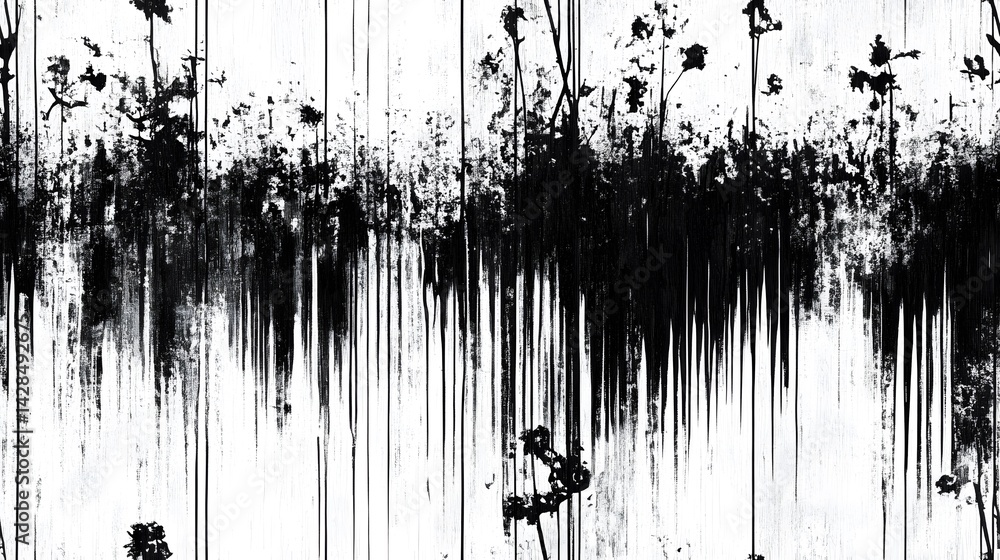 Abstract monochrome landscape portrayal of flora and fauna. Abstract monochrome landscape portrayal of flora and fauna.