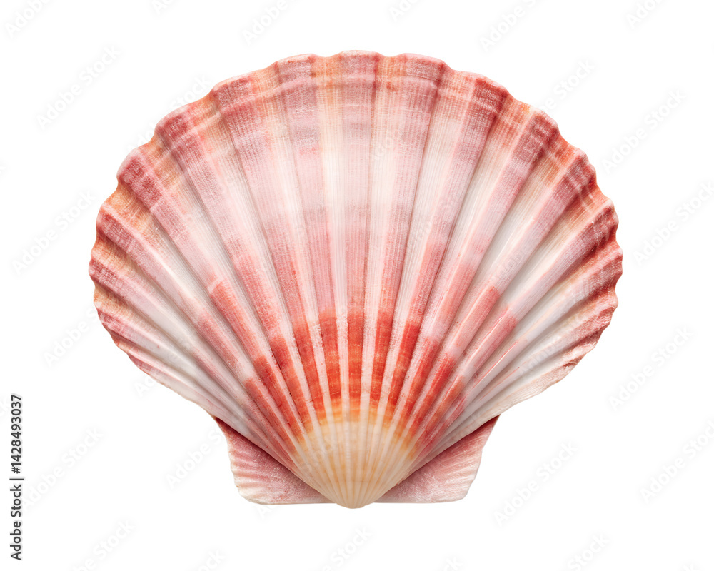 Fototapeta premium Scallops sea shell isolated on transparent background