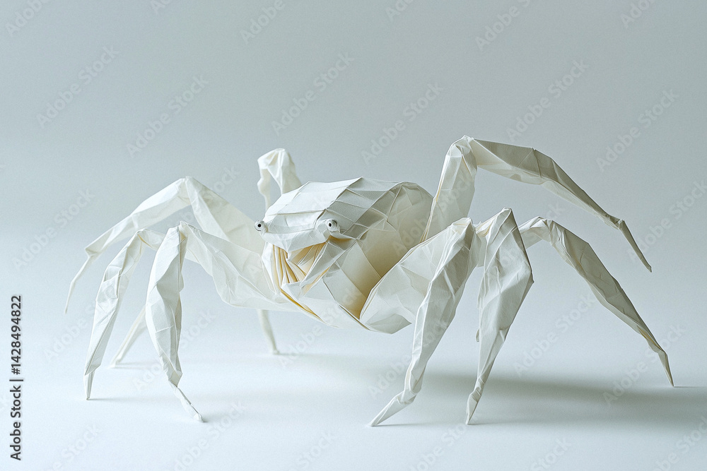 Fototapeta premium origami dragon on white background
