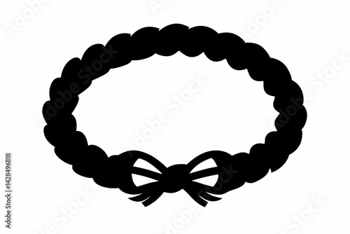 Paracord Bracelet Silhouette Vector Illustration