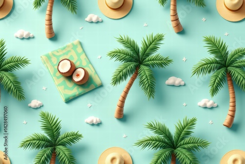 fondo 3d tropical