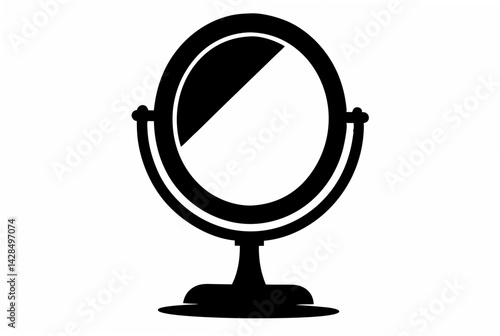 Smart Mirror Silhouette Vector Illustration