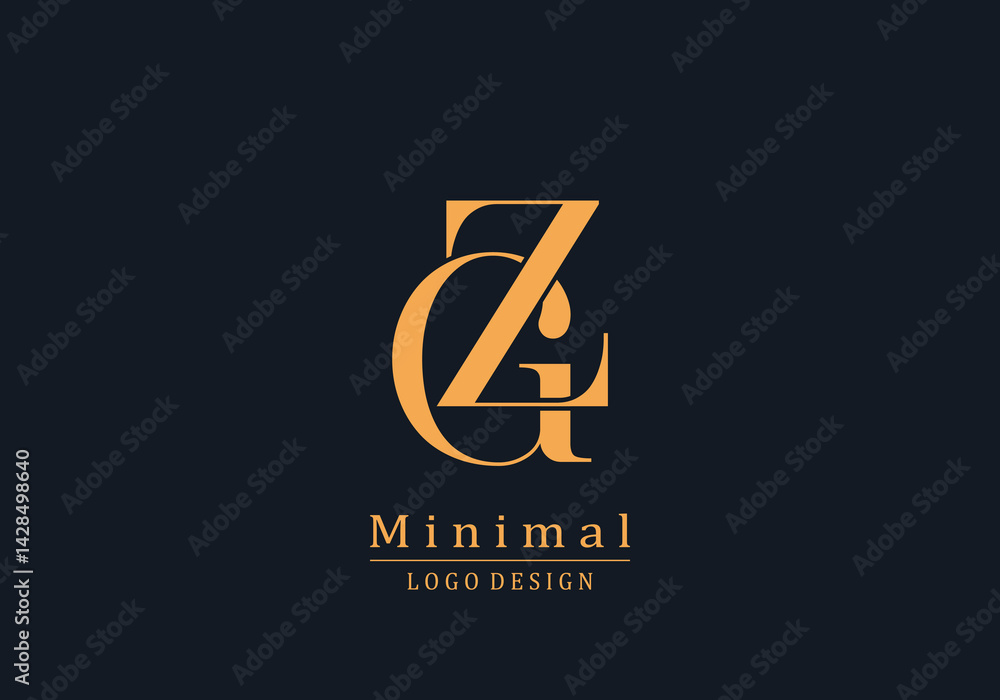 Minimal initials logo GZ Minimal initials logo GZ