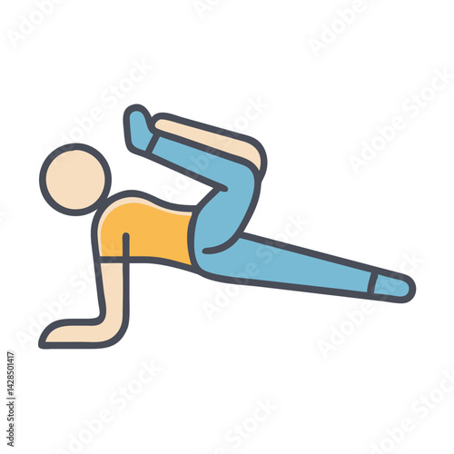 Illustration of an athlete doing a plank exercise