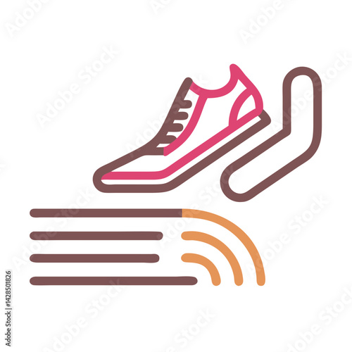 Running shoe technology, performance, and connectivity illustration