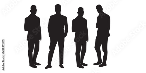 Male Face Icon on Black and White Vector Backgrounds