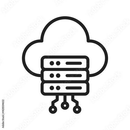Cloud icon vector image. Suitable for mobile apps, web apps and print media.