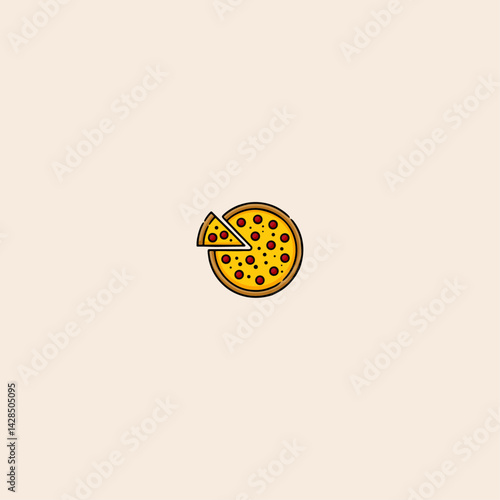 Pizza icon flat vector design. 