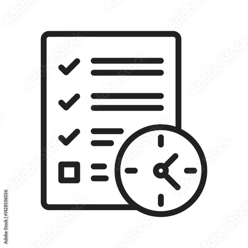 Deadline icon vector image. Suitable for mobile apps, web apps and print media.