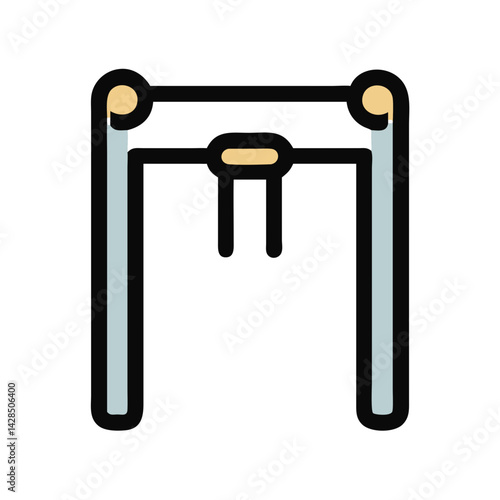 Minimalist Pull-Up Bar Icon for Gym and Fitness