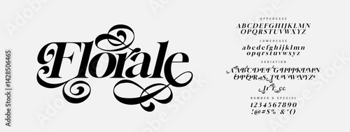 Modern Luxury Fashion Font Alphabet. Elegant Classy fonts for fashion, lettering, logo, brand etc. Typography Typeface Uppercase Lowercase and Number. Editable Vector Illustration.