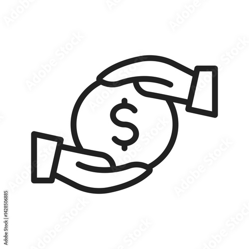 Funding icon vector image. Suitable for mobile apps, web apps and print media.