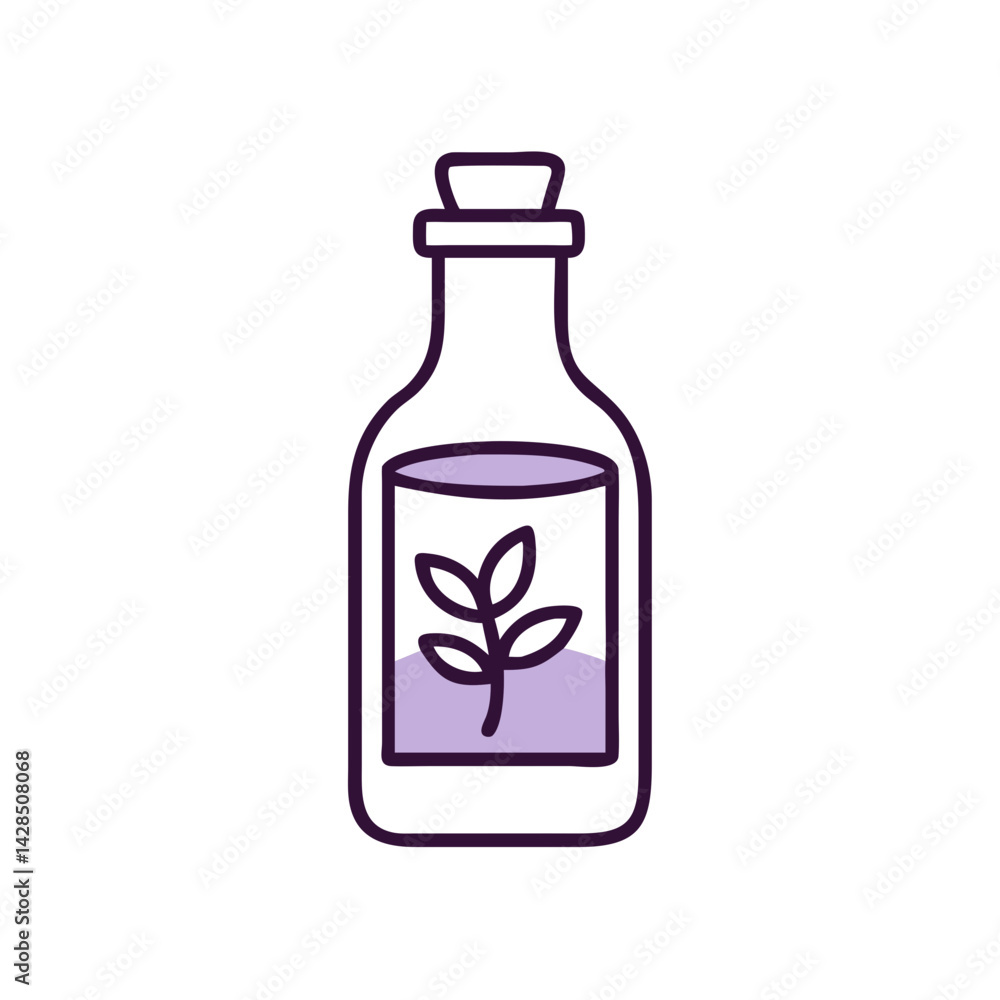 Herbal Elixir in Glass Bottle, Natural Remedy Concept Herbal Elixir in Glass Bottle, Natural Remedy Concept