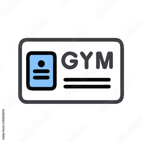 Gym Membership Card Icon for Fitness and Workout
