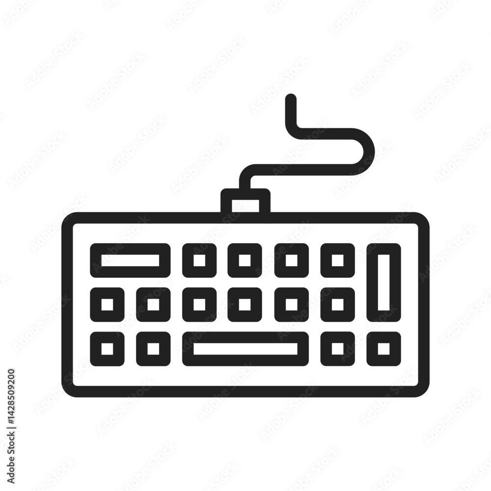 Keyboard icon vector image. Suitable for mobile apps, web apps and print media. Keyboard icon vector image. Suitable for mobile apps, web apps and print media.
